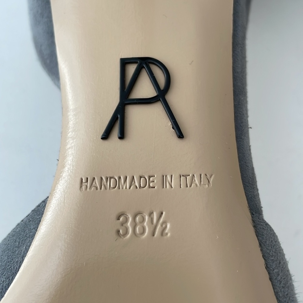 Paul Andrew Light Grey Suede Kitten heel Slingback - Picture 15 of 16